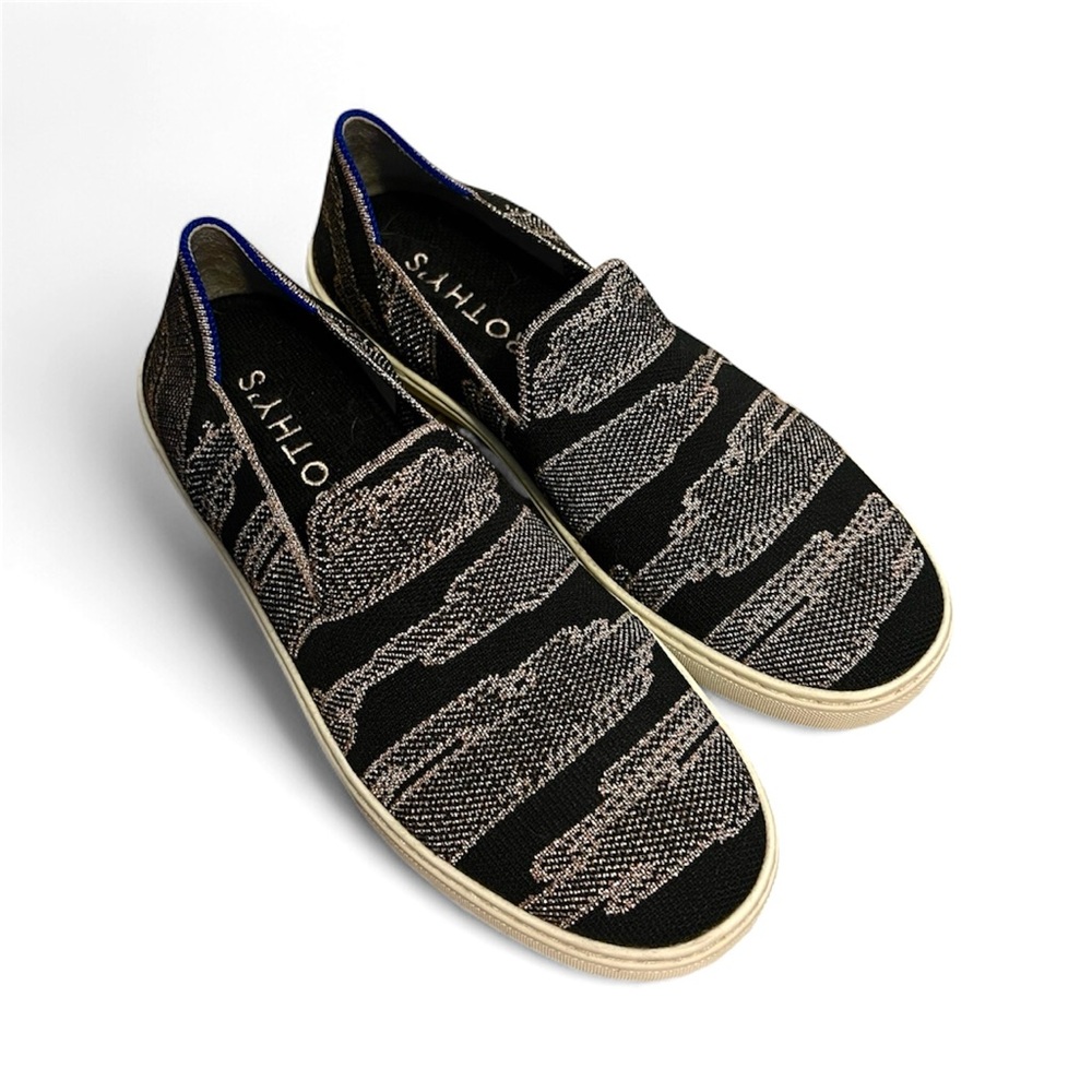 Rothy's Golden Shimmer Slip On Sneakers Size 8